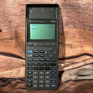 Texas Instruments TI-82 Graphing Calculator Vintage Tested SAT ACT AP Math Cover